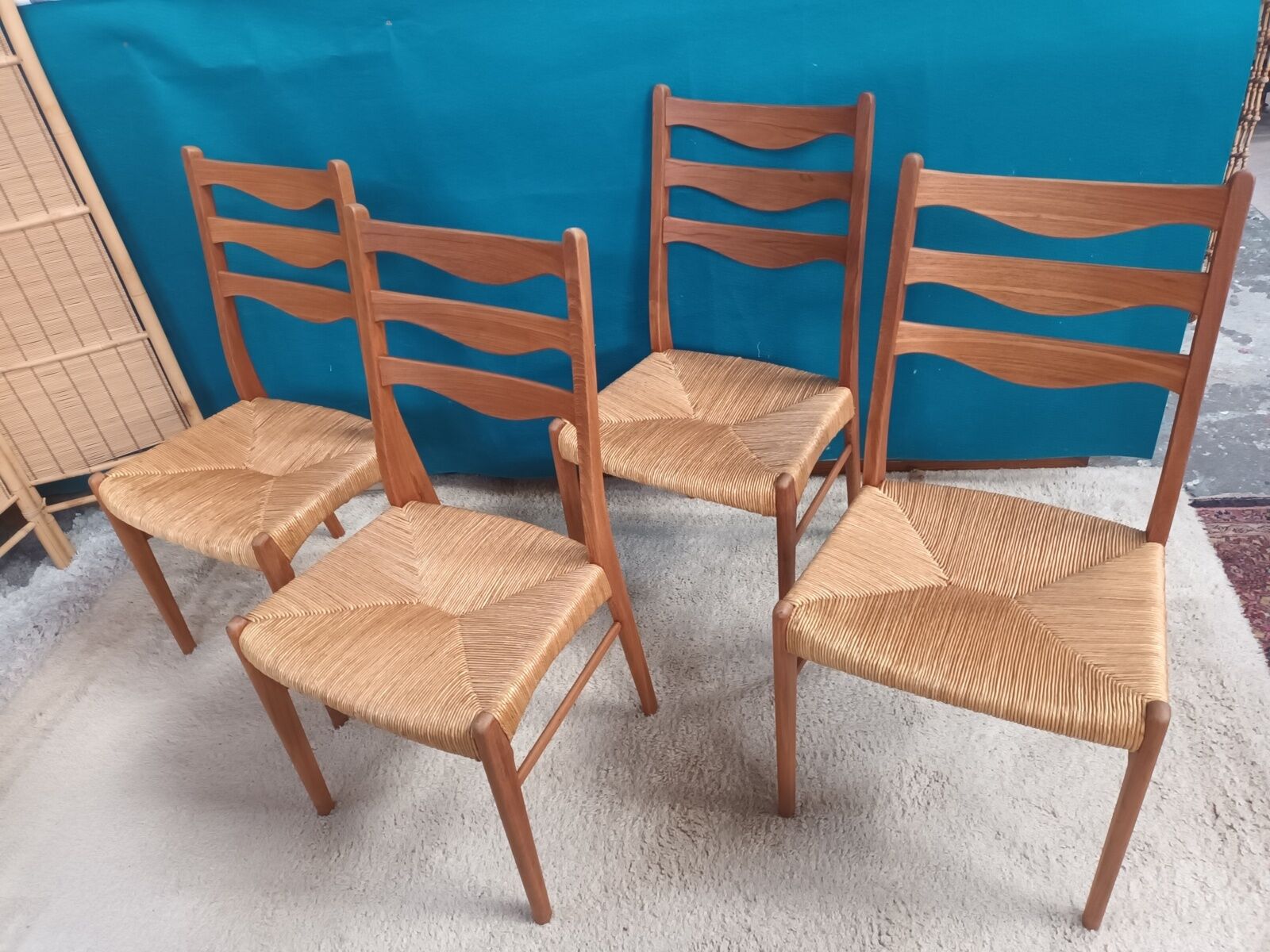 Series of 4 Danish teak chairs Arne Wahl Inversen