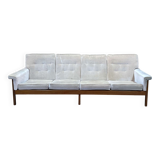 Scandinavian 4-seater sofa from the 70s in teak