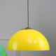 Mid-century italian brass and plexiglass pendant lamp, set of 2