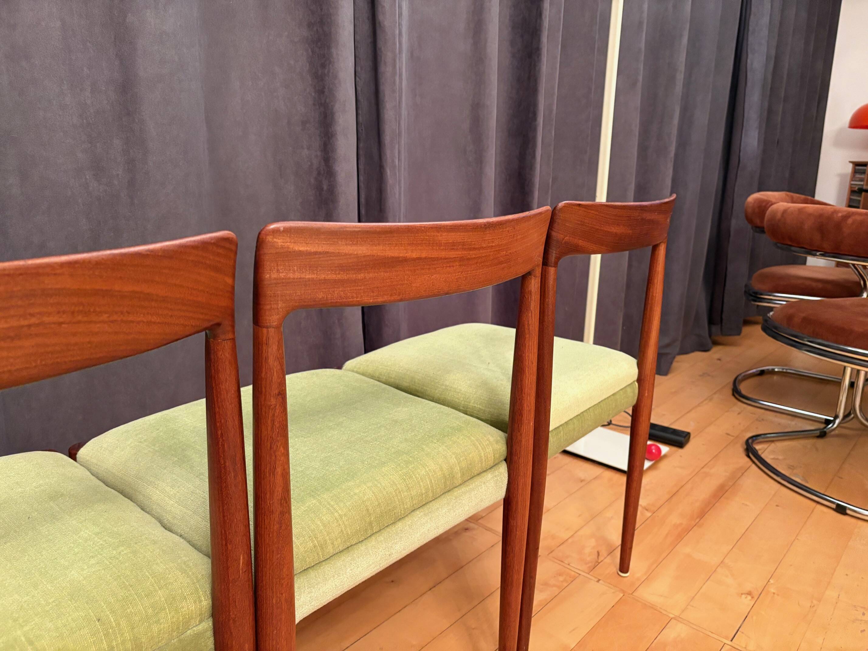 Set of four Lübke chairs, Germany, 1960s