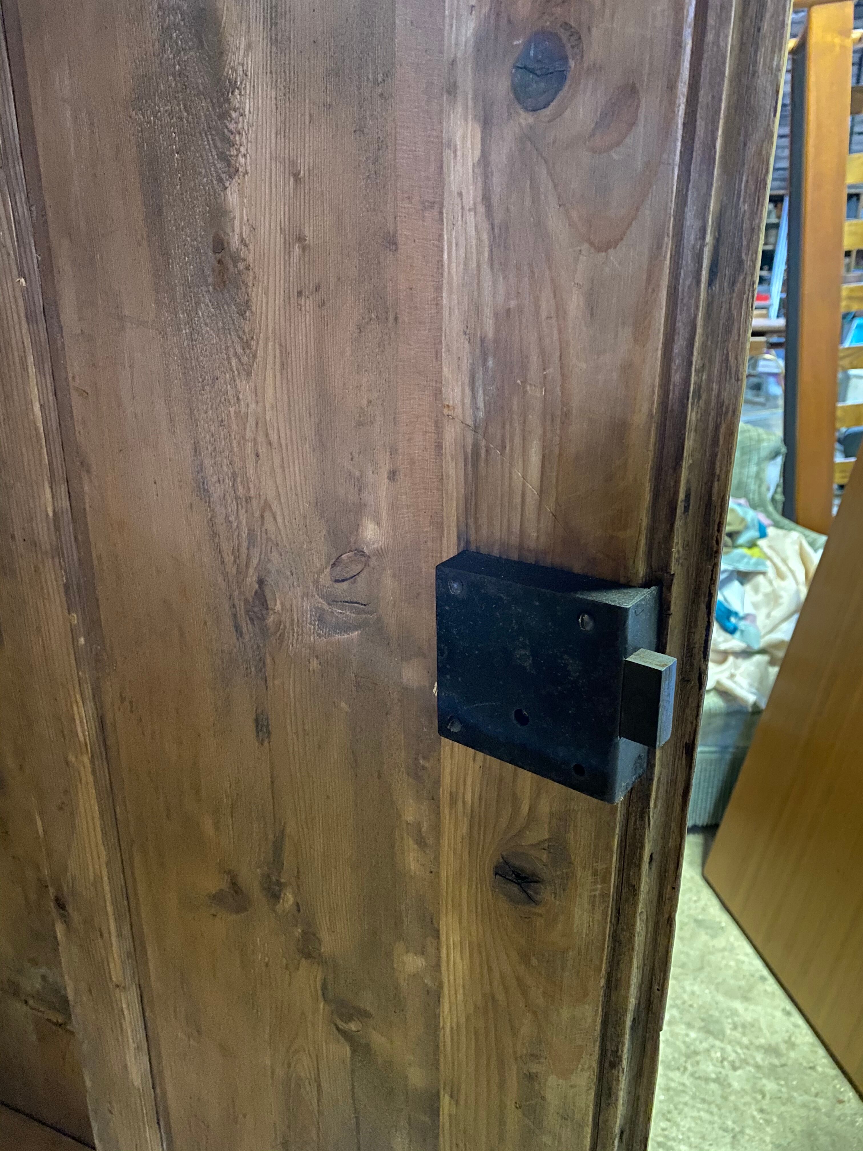 Large old pine cabinet