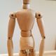 Mannequin articulé en bois vintage