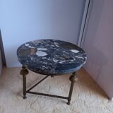 Table basse en marbre et laiton