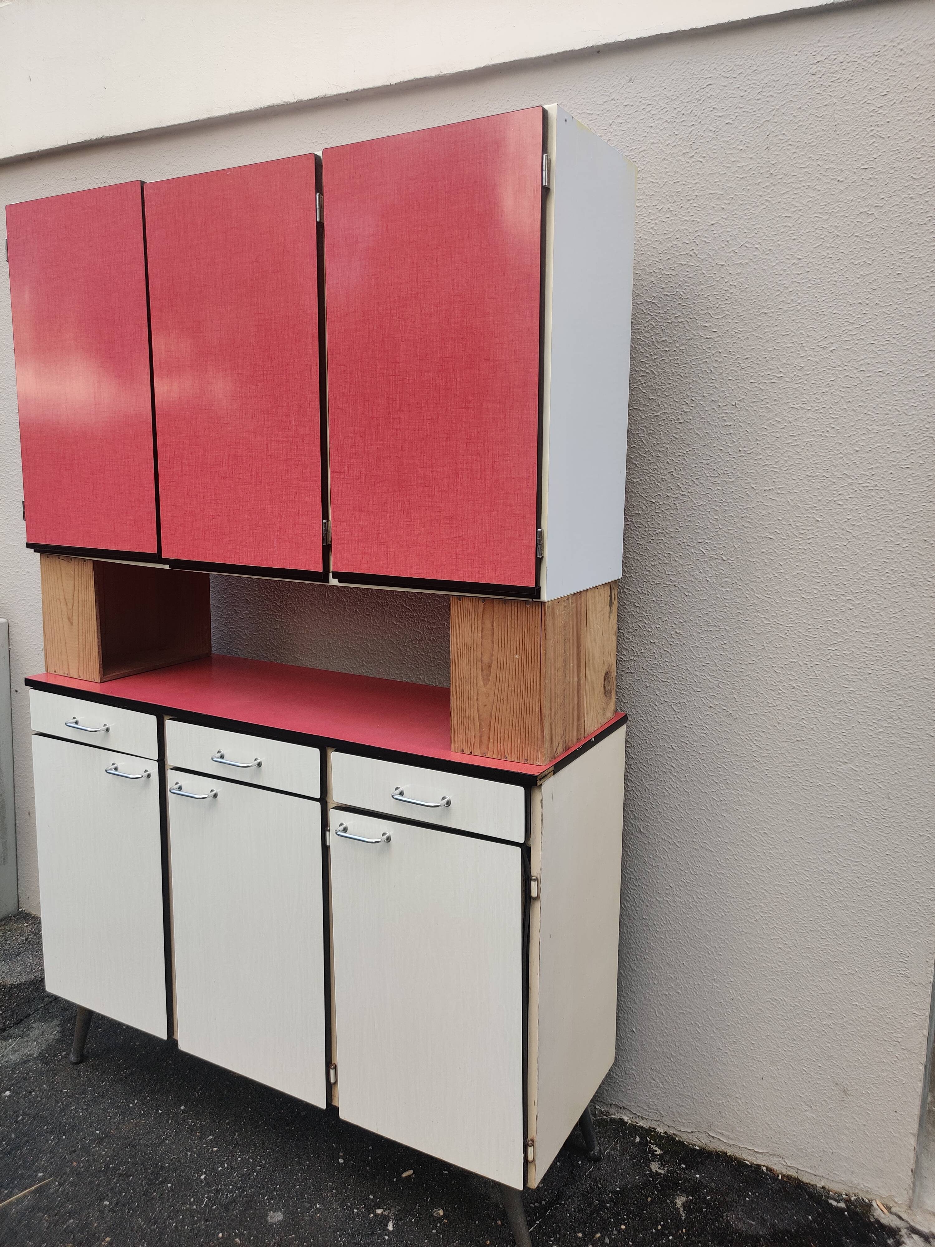 Furniture low, high, column in formica two-tone