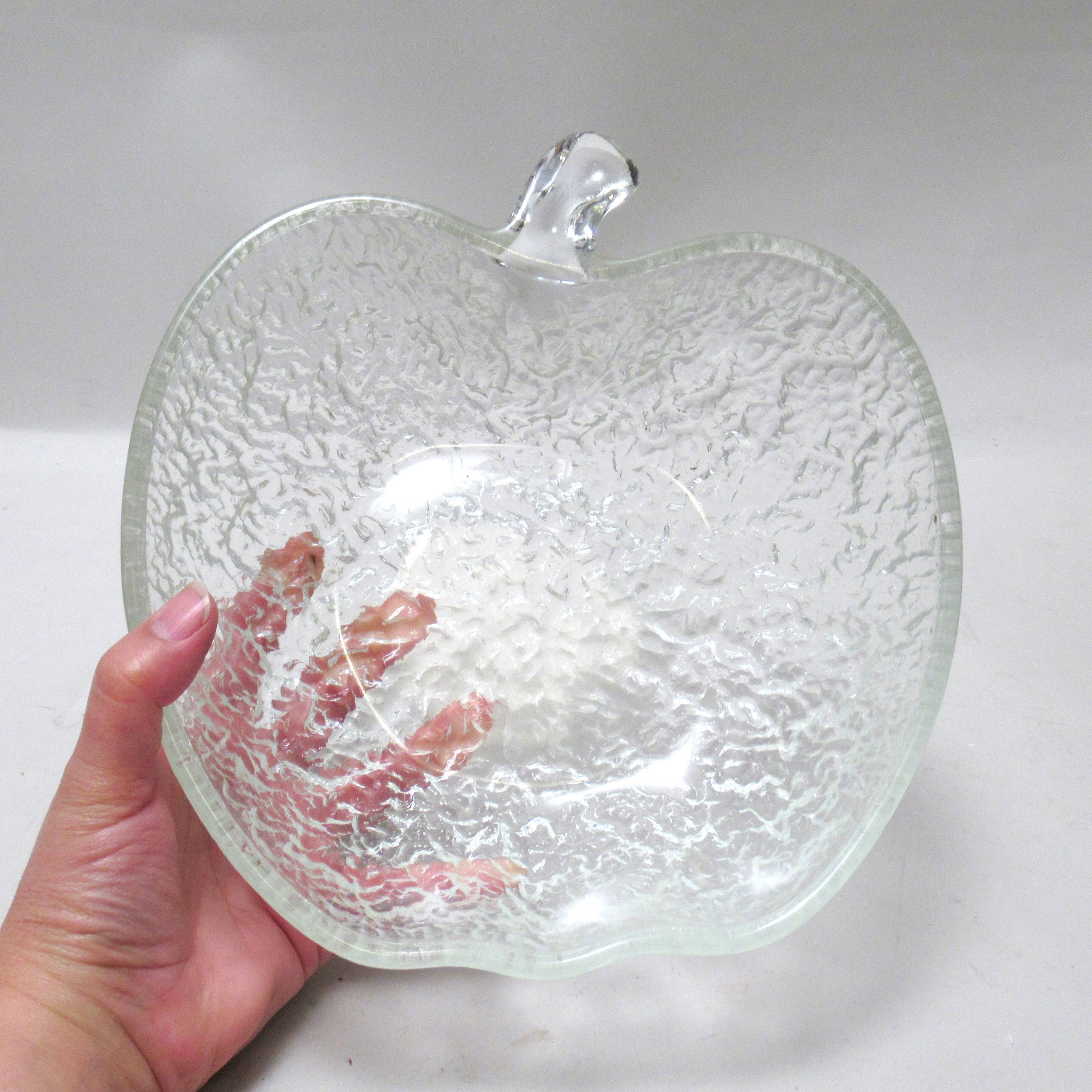 Apple salad bowl glass 70s