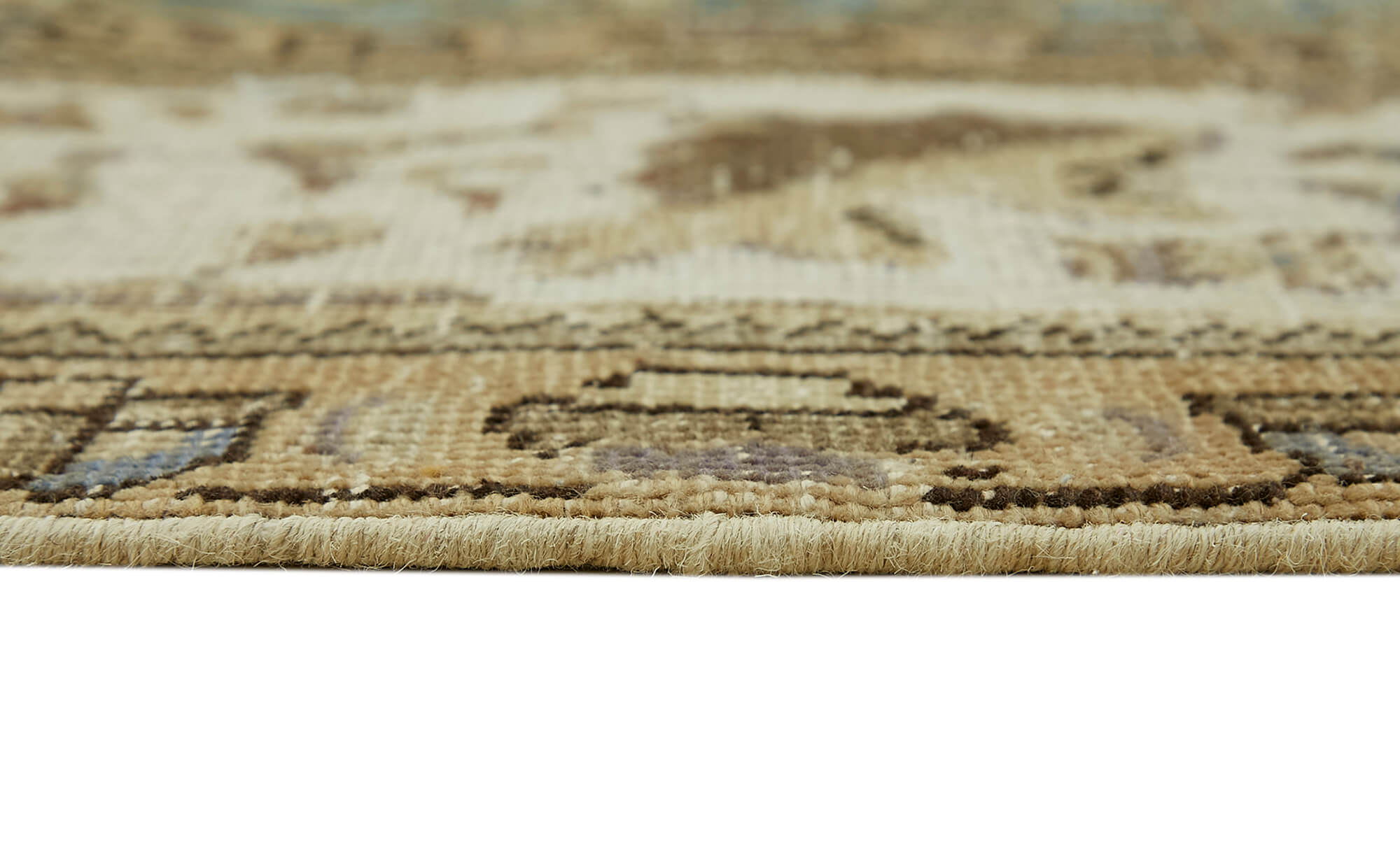 Handmade oriental contemporary 1980s 304 cm x 377 cm beige wool carpet