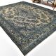 10x13 Navy Blue & Taupe Large Persian Rug, Handmade Wool Carpet, 311x402Cm