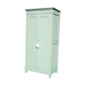 Armoire parisienne en bois vert vintage