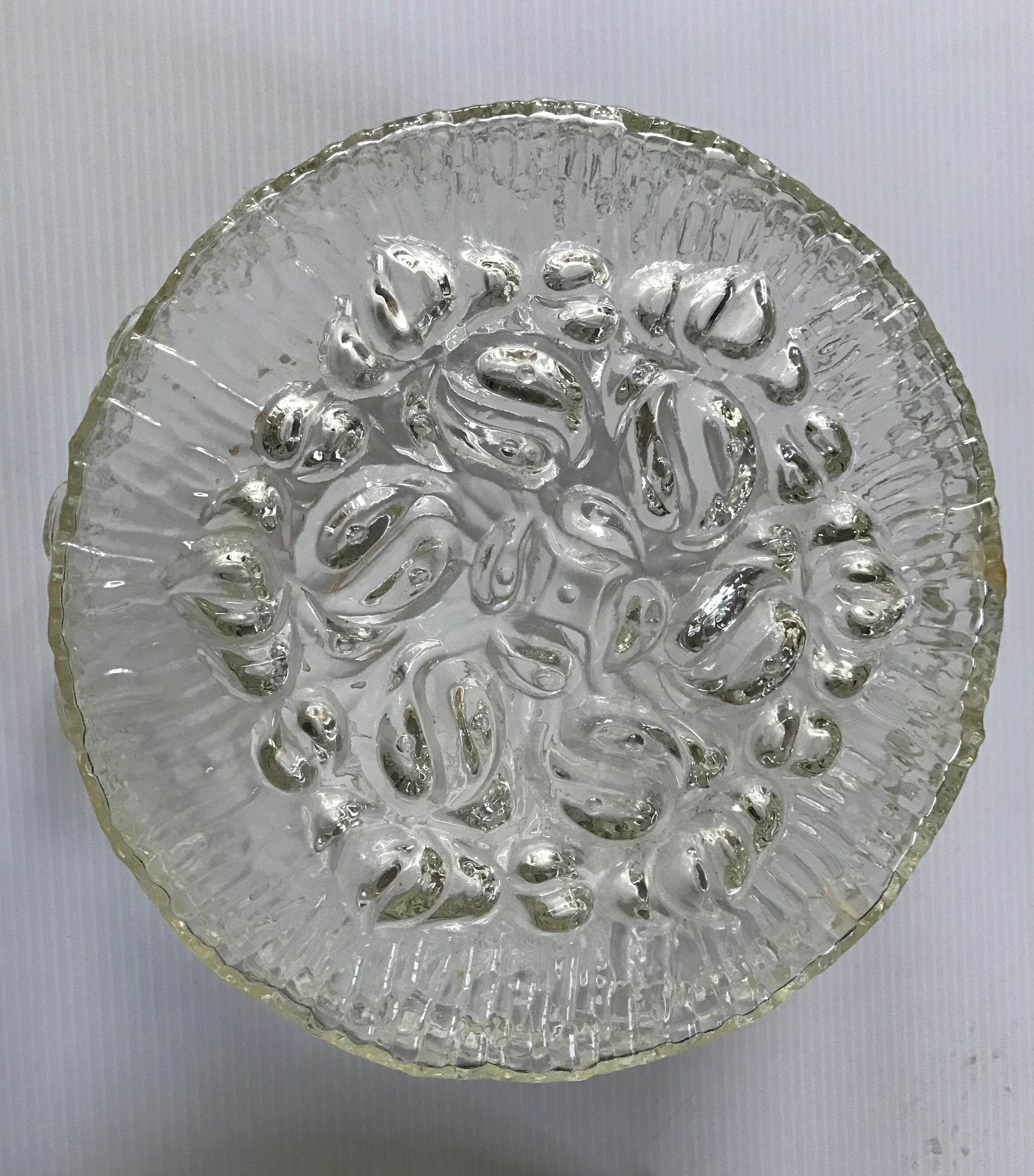 Vintage molded glass ceiling lamp