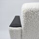 Fauteuil vintage Deutsche Democratic Republic DDR, années 1960, Bouclé blanc