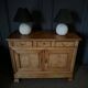 Pair of Italian ceramic lamps 1980 white walnut shape