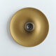 Wall lamp space age golden matte, Flush Light Gold, Germany 1960-70