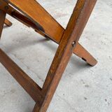 4 Antique Folding Bistro Brasserie Terrace Chairs