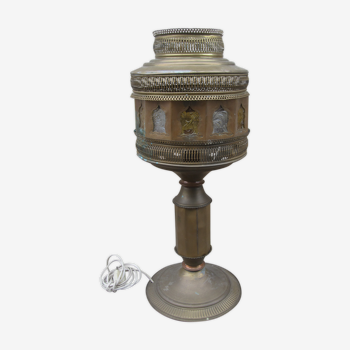 Ancienne lampe laiton orientaliste