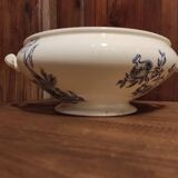 French vintage soup tureen, R. Lafitte, Terre de Fer, Salins