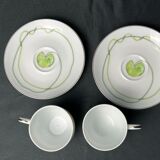 Hermès, pair of coffee cups Nil 20th century collection