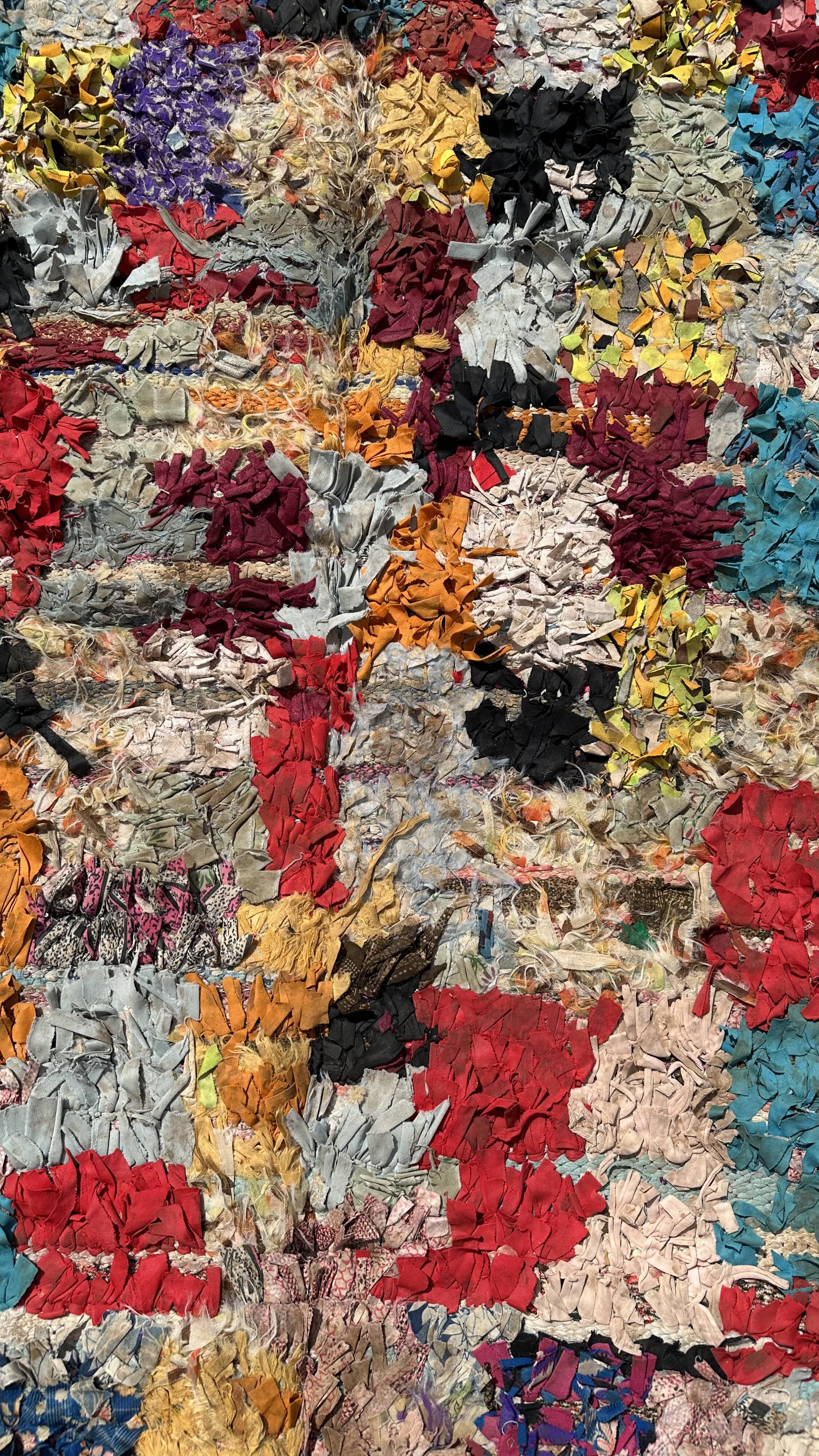 Colorful Boucherouite Moroccan rug - 141 x 240 cm