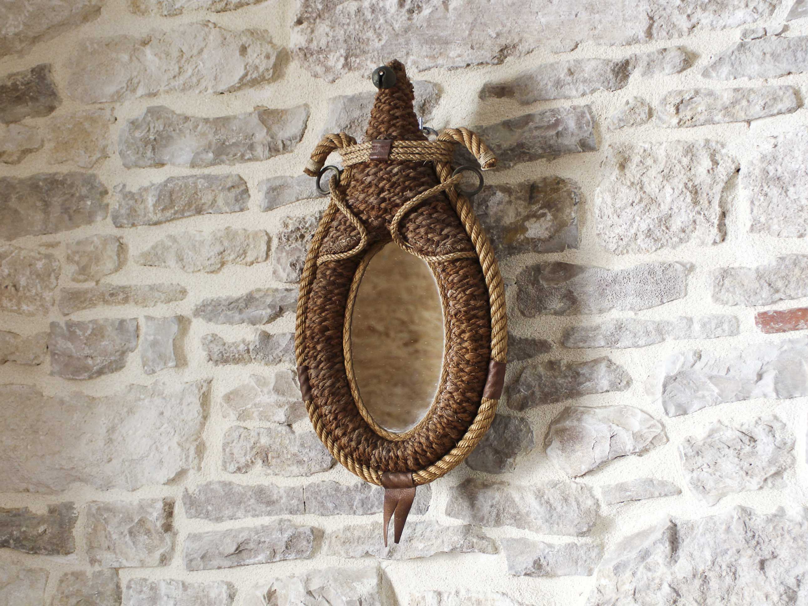 Mirror necklace rope 50s 46x25cm