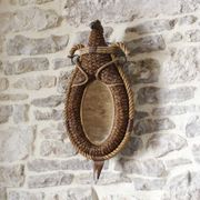 Miroir en corde années 50 46x25cm