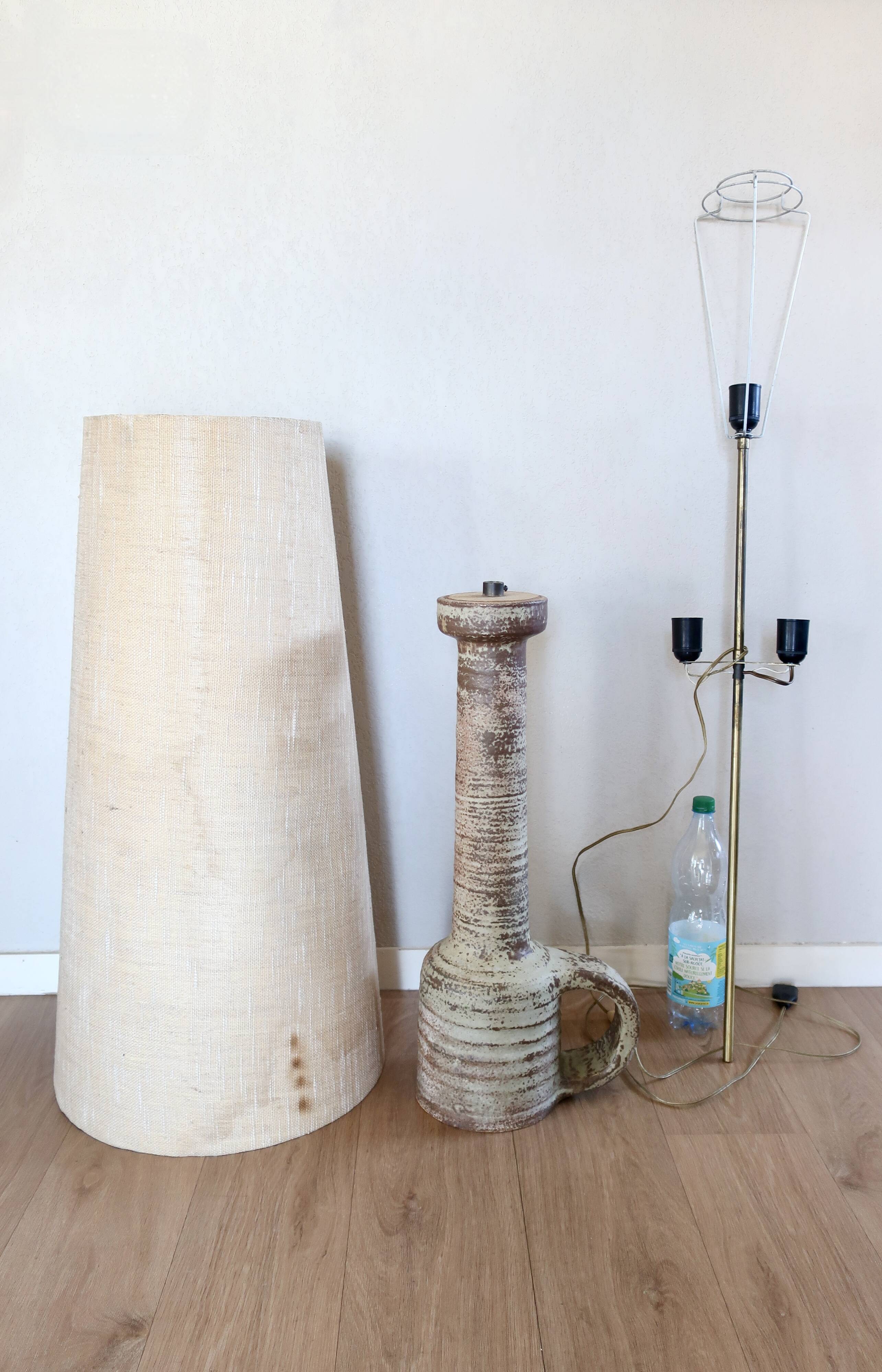 Jaan mobach, utrecht netherlands, large ceramic floor lamp 1960s