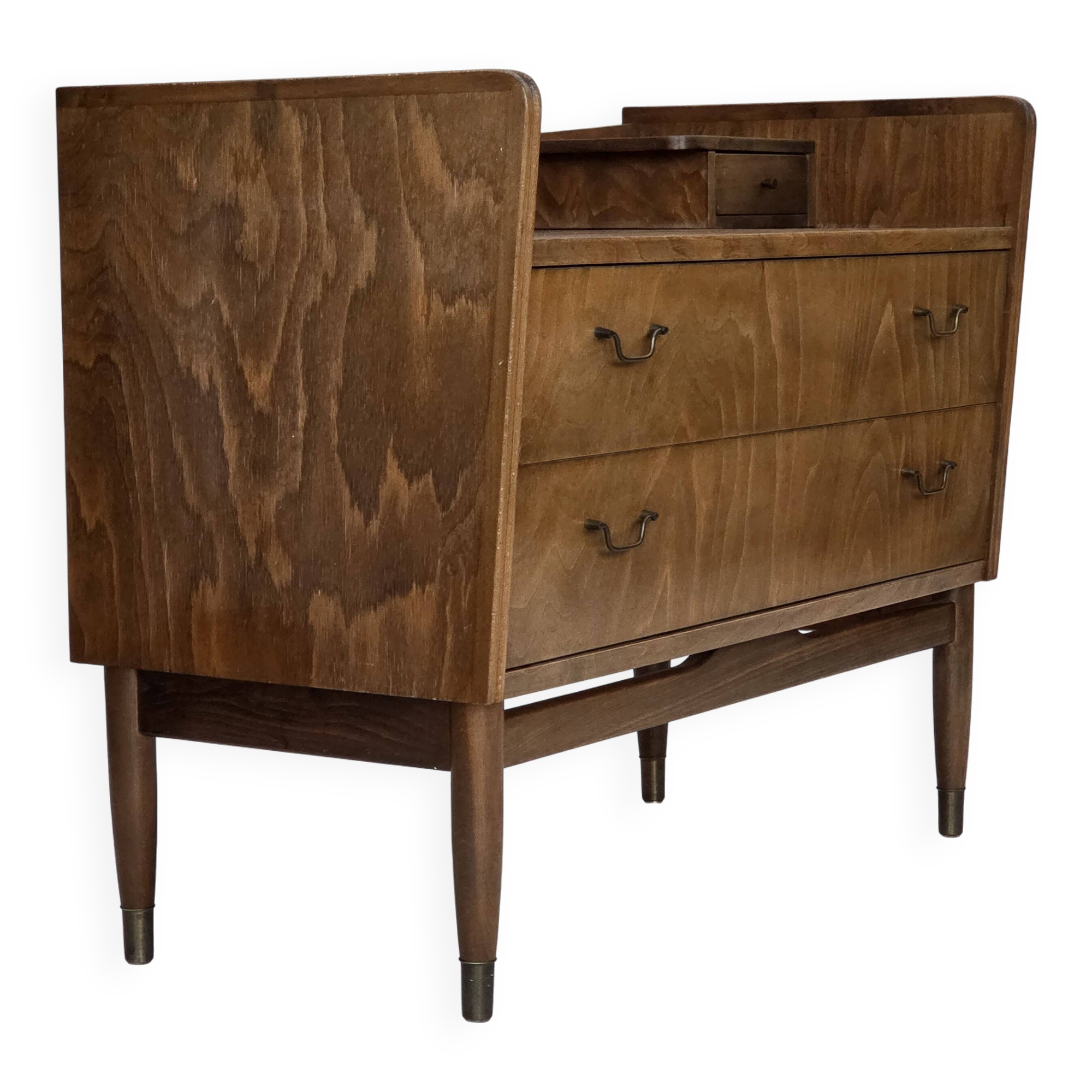 1970s, Danish chest of drawers, beech wood.