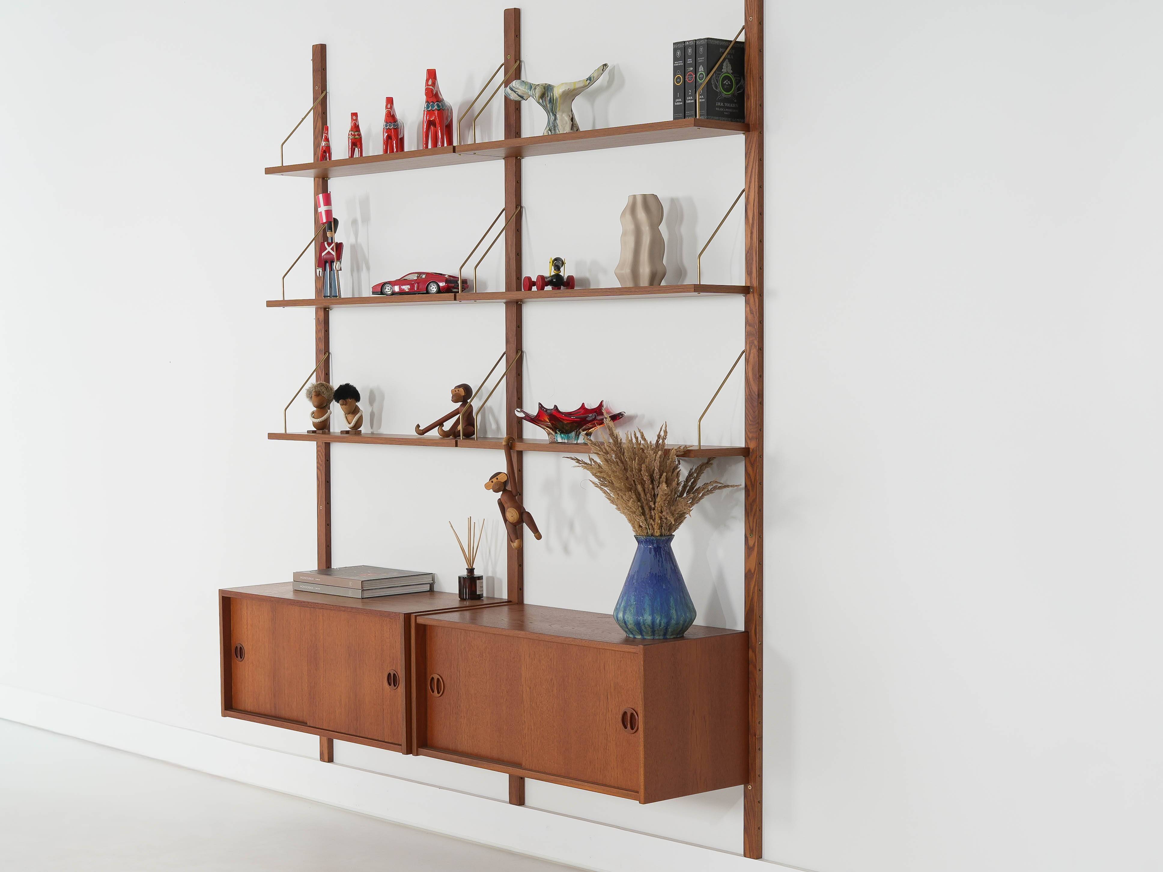 Teak modular shelving unit, Danish design, 1960s, made in Denmark