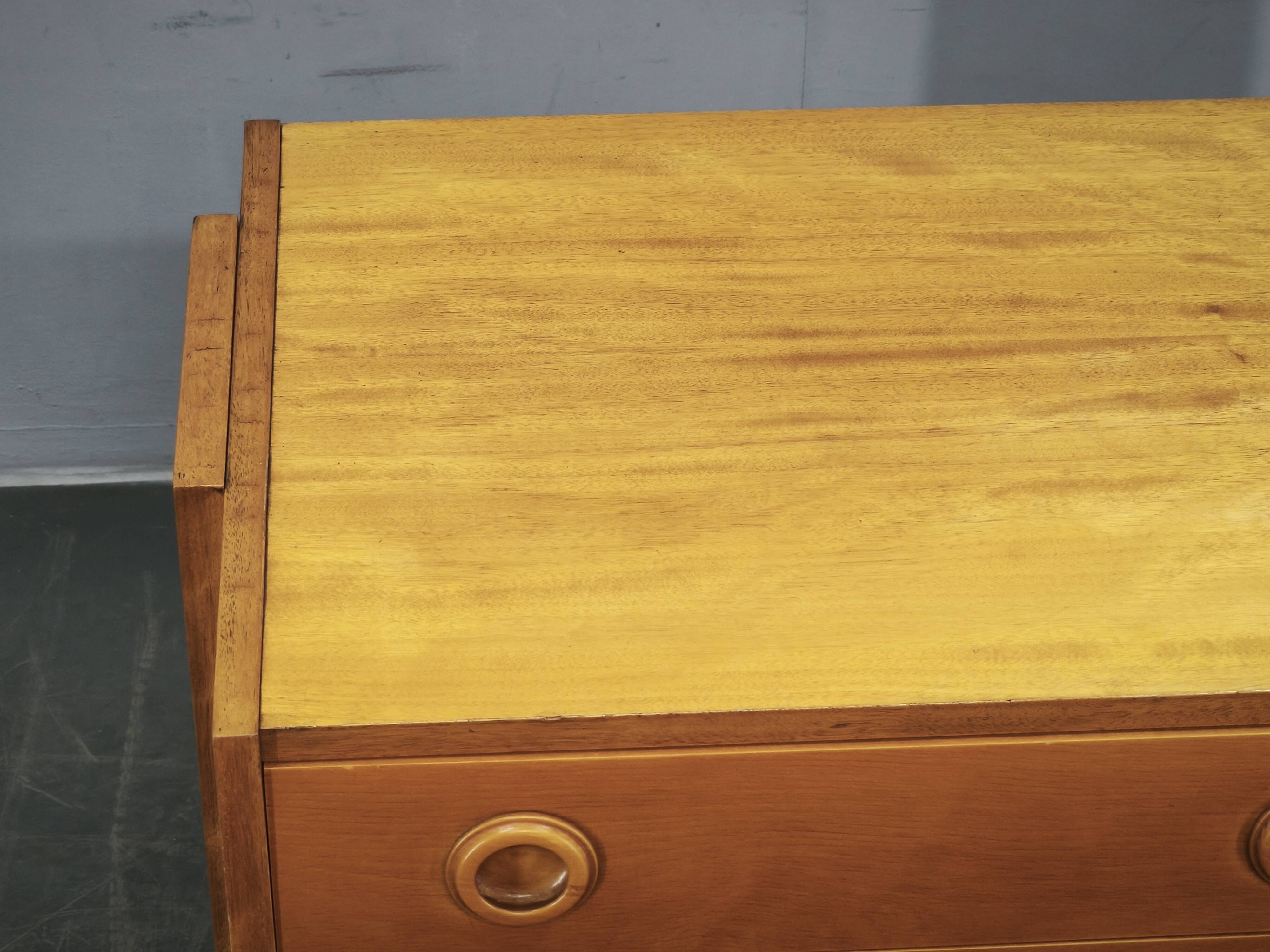 1960s Czechoslovak Maple Sideboard with Drawers and Cabinet