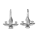 Flame candle holders in vintage crystal 60
