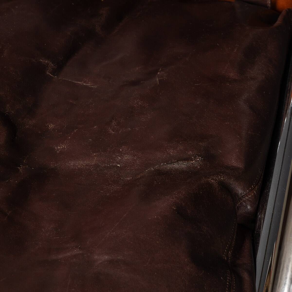 A 20thc italian brown leather sofa by gae aulenti for poltronova c.1962