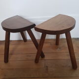 Set of 2 tripod stools