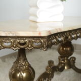 Brass and onyx coffee table