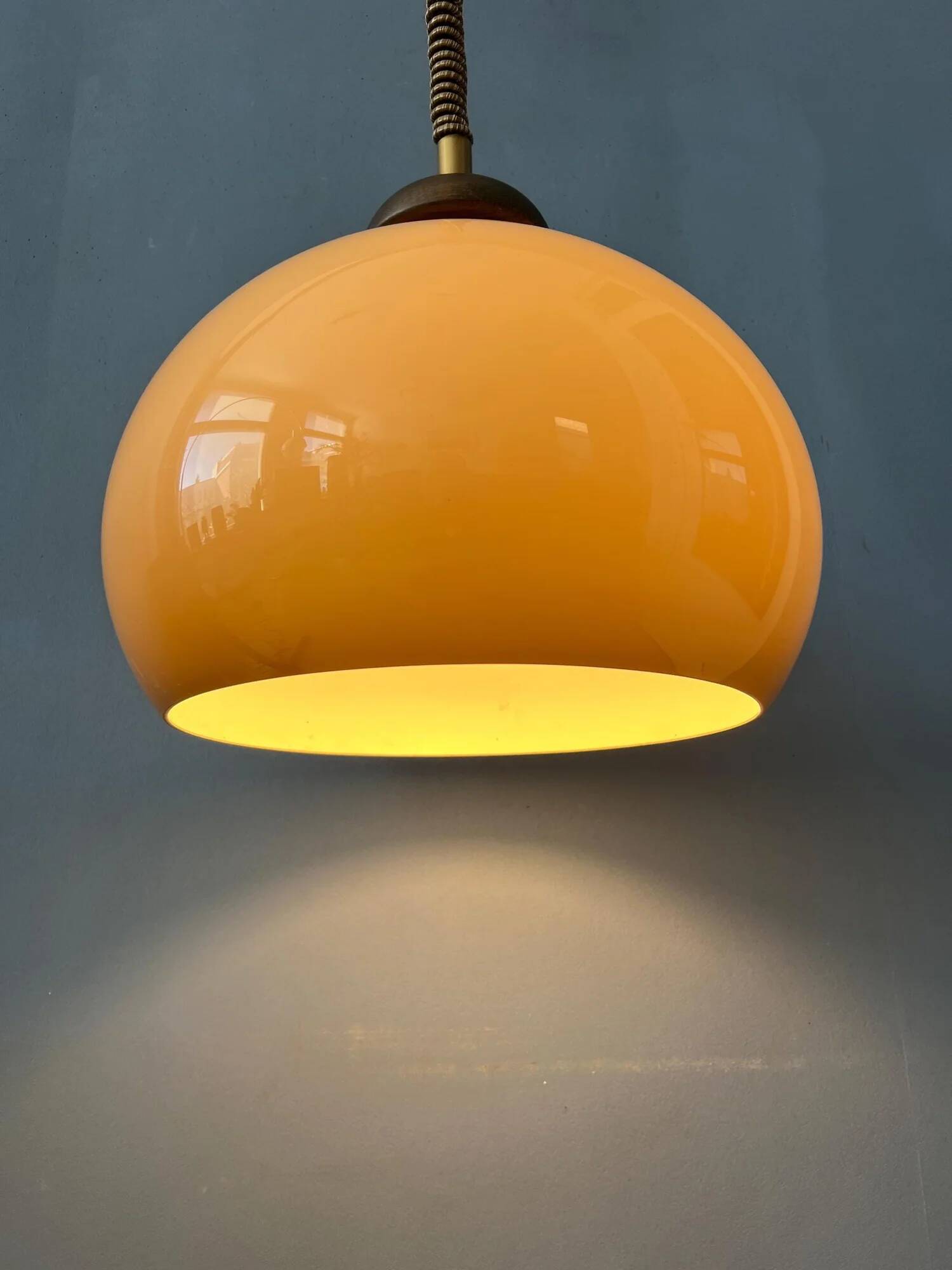 Vintage space age mushroom pendant lamp