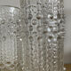 Pair of vintage Bubble roll vases in moulded glass