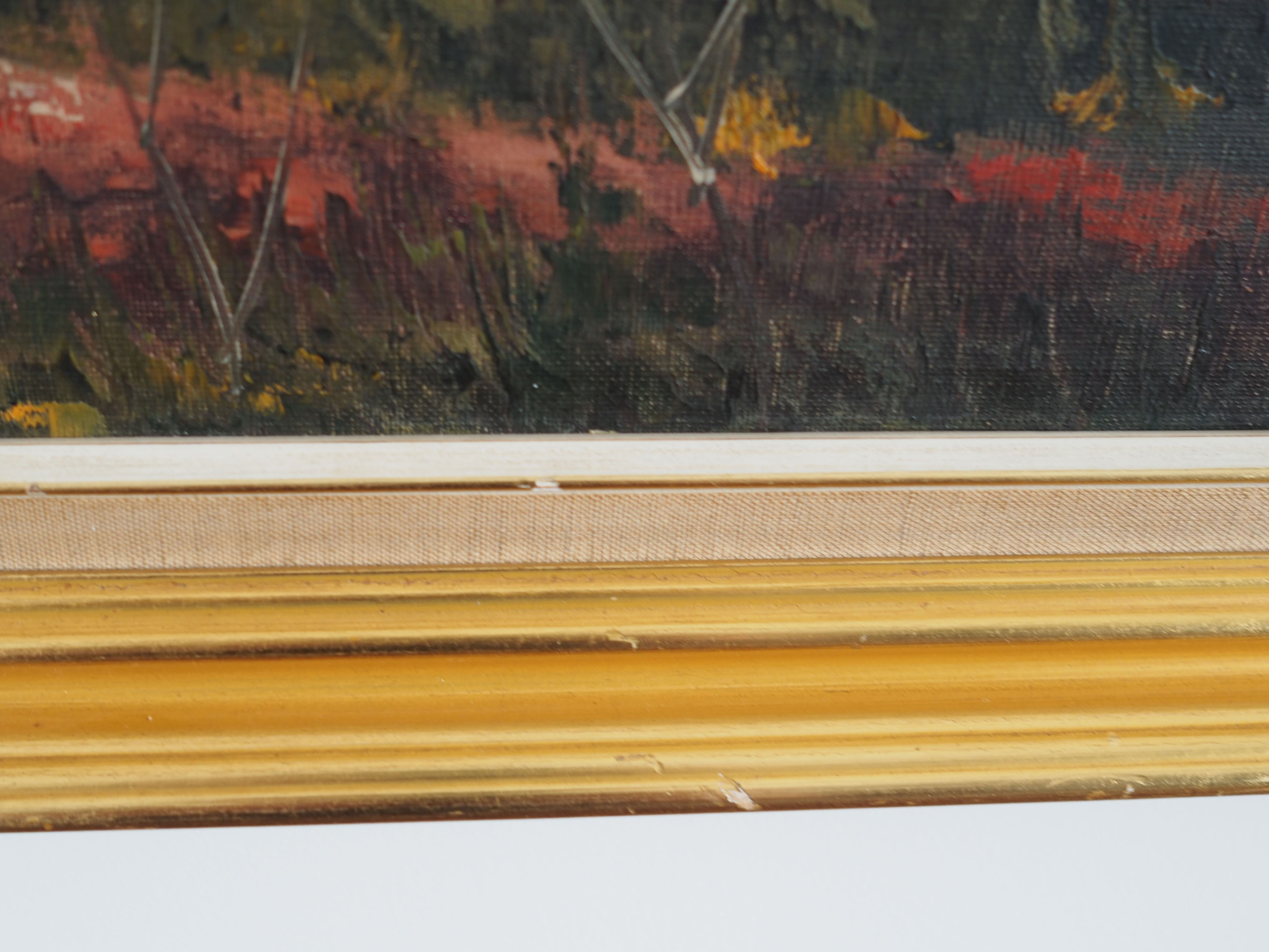 Painting „The Deep in the forest”, Scandinavian design, 1970s