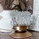 Vintage chiseled glass lamp