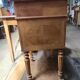 Bedside table solid wood inlaid drawer vintage antique door