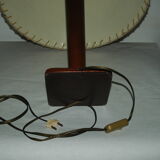 Lampe gainée de cuir