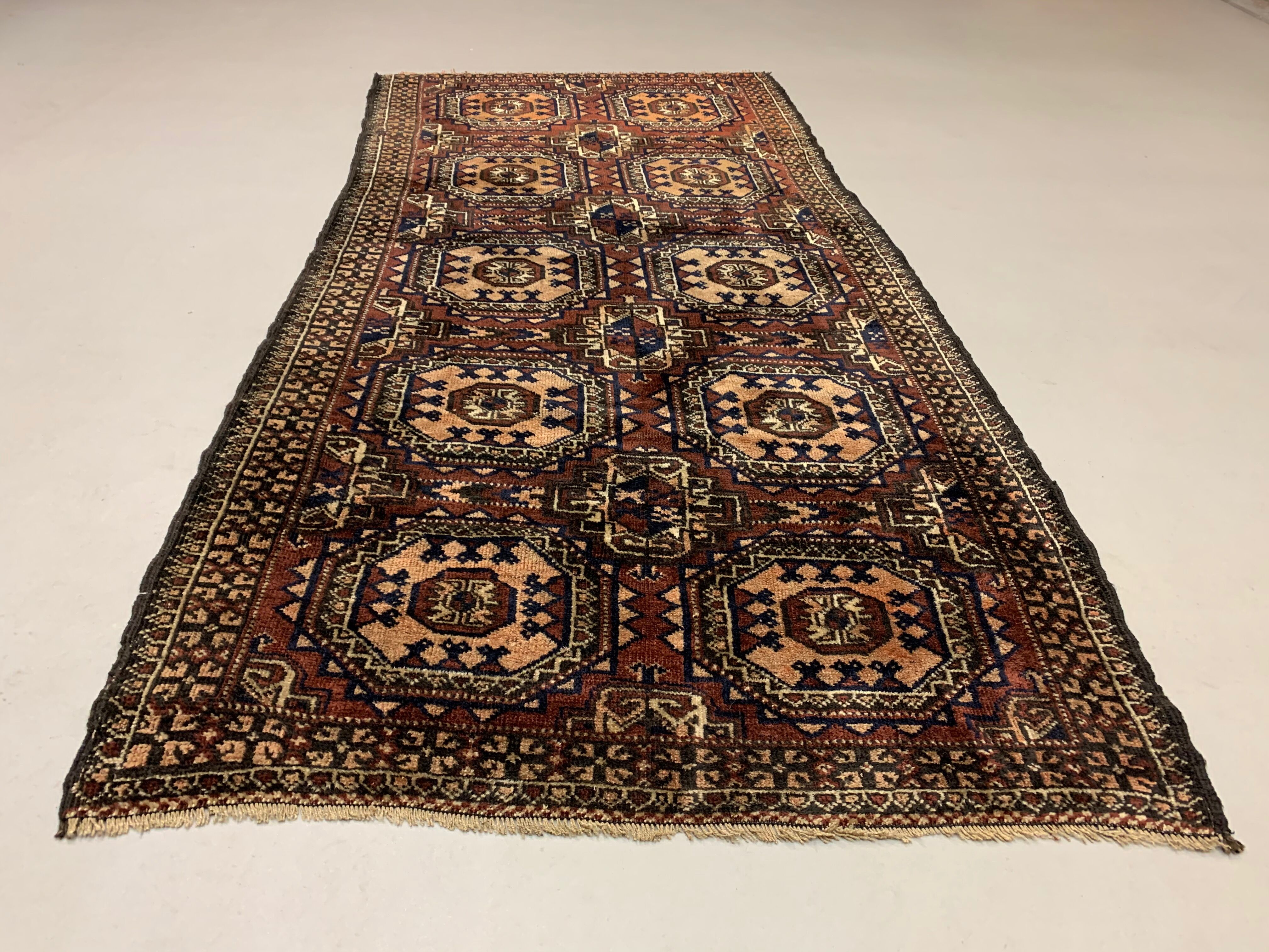 Vintage Taimuri Afghan Tribal rug 188x94 cm