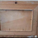 Landscape painting on tablet, 1950s, Italian school