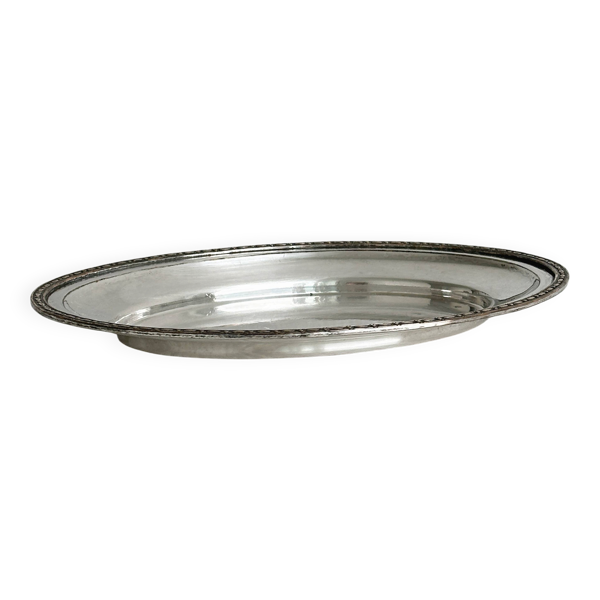 Plat service metal argente