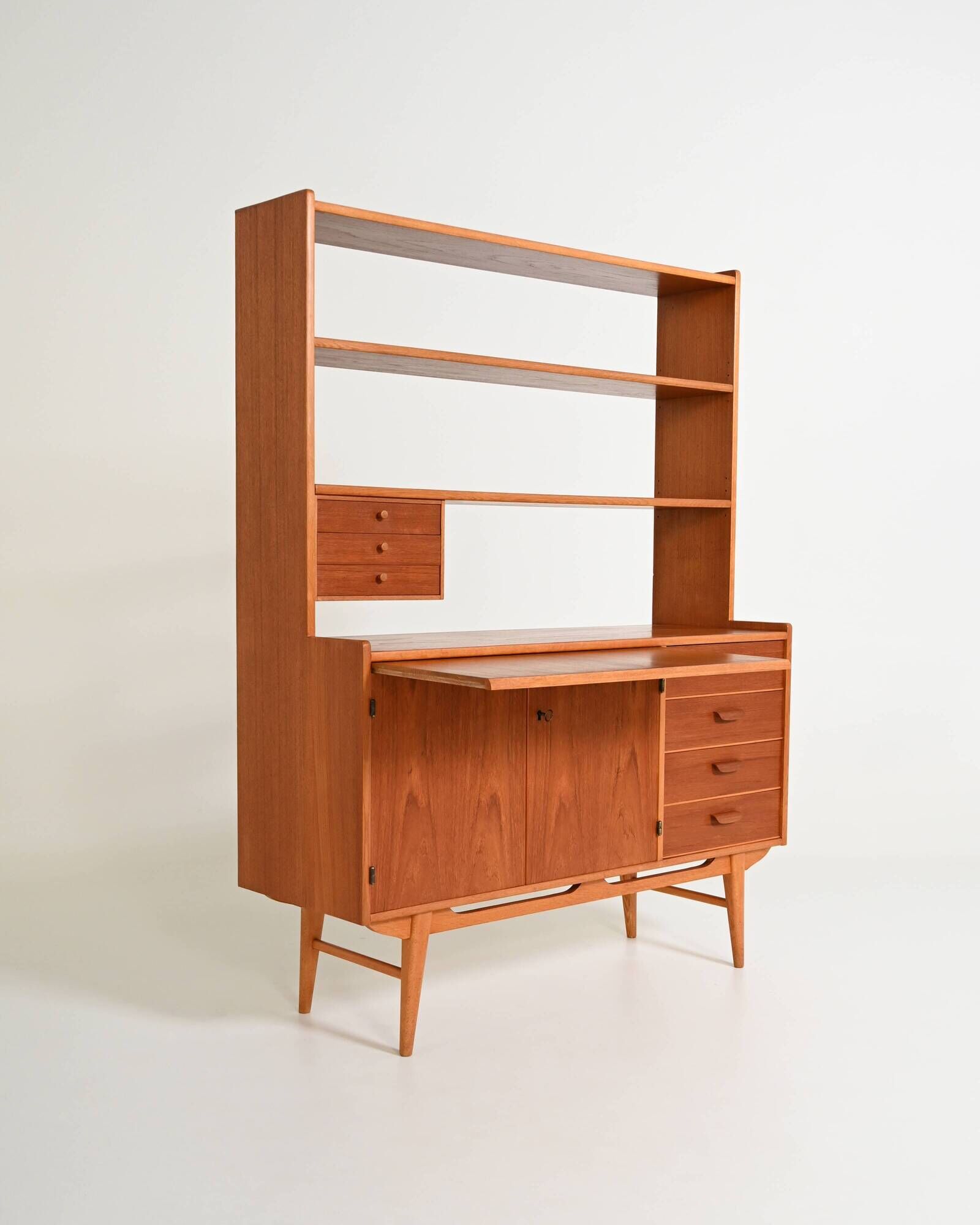 Scandinavian bookcase with cabinet, 1960s
