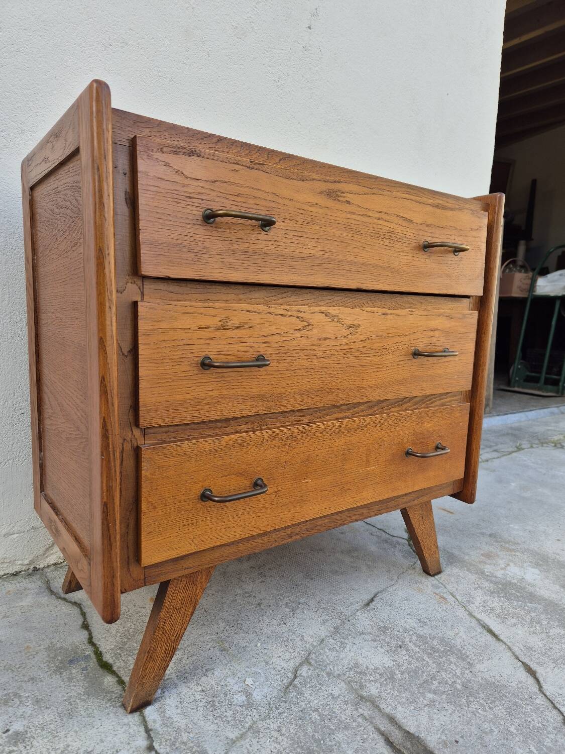 Commode vintage design pieds compas 1950s