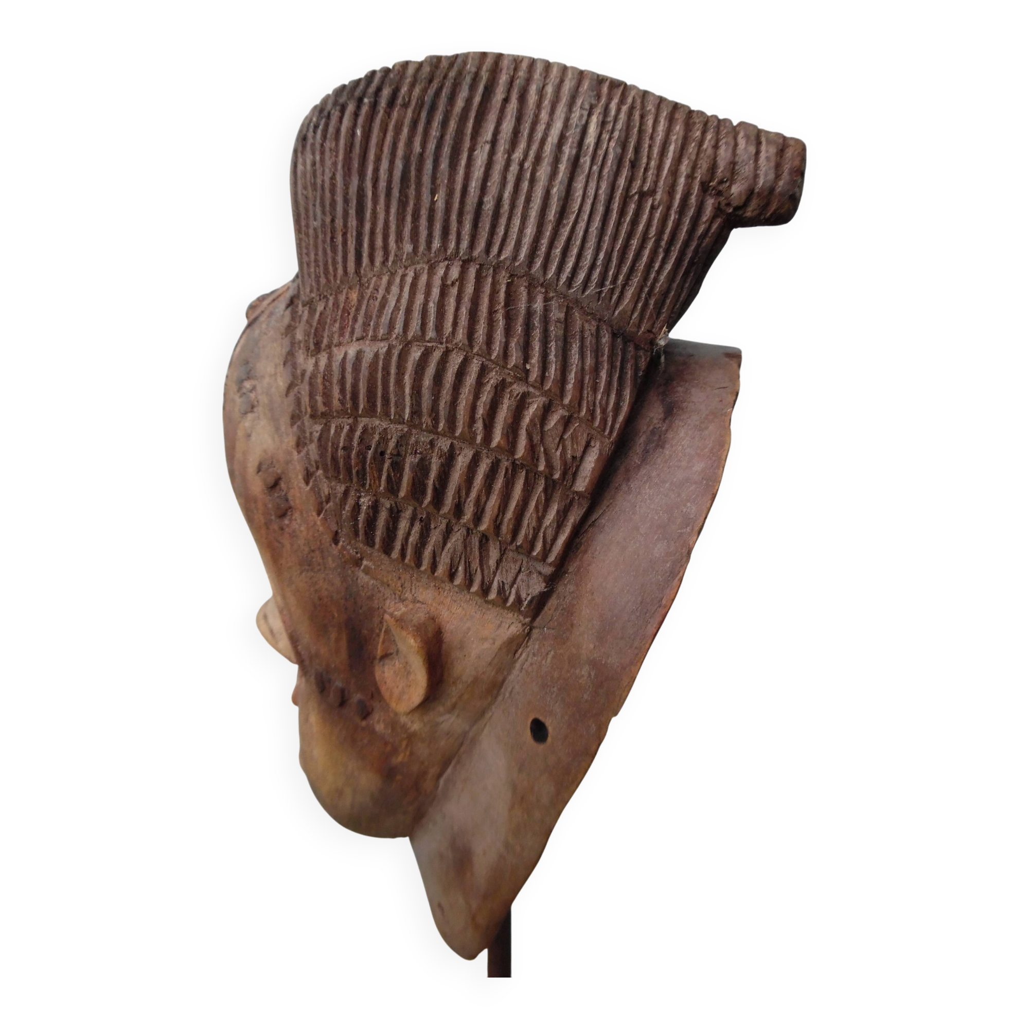 Baoulé wooden mask from Ivory Coast