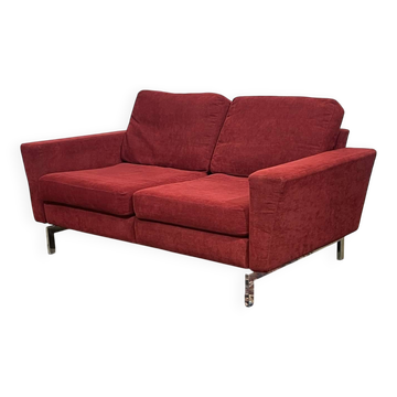 Modern fabric sofa with chrome legs