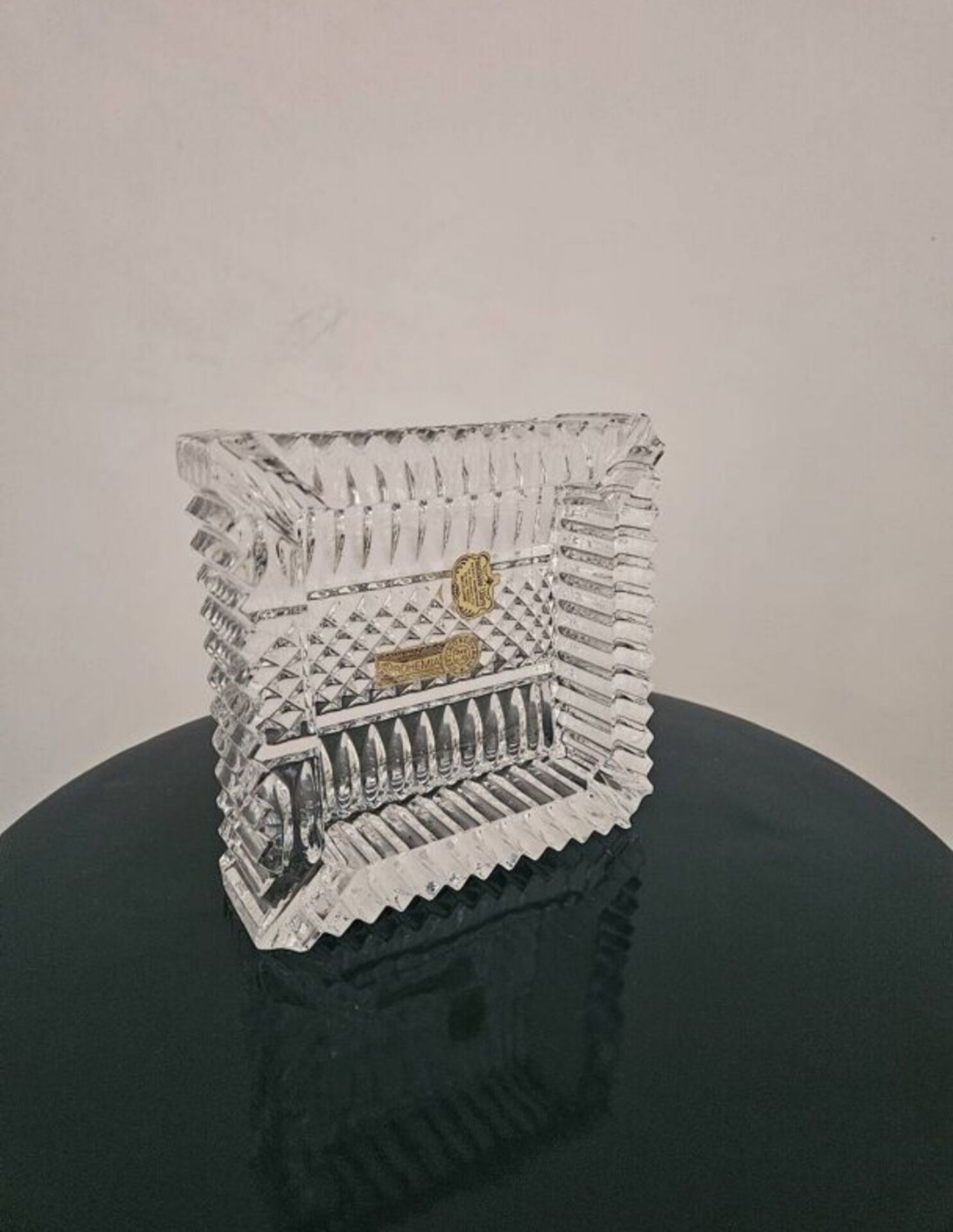 Bohémian crystal ashtray