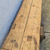 Old two-door fir workshop workbench