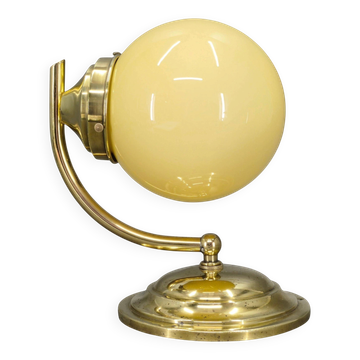Czech Art Deco Brass and Champagne Glass Wall Light 1930s