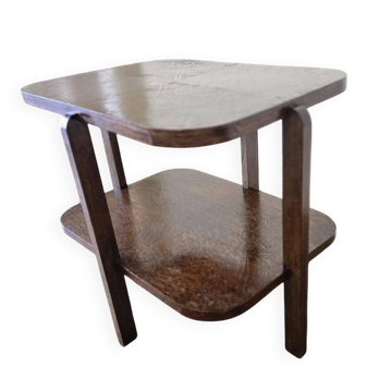 Table d'appoint art déco vintage en bois