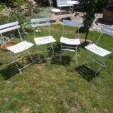 Set of 4 old garden chairs
