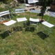 Ensemble de 4 anciennes chaises de jardin
